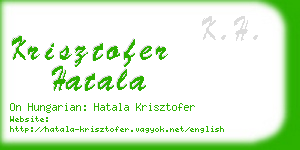 krisztofer hatala business card